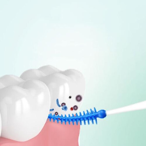 200st mellanrumsborstar Sticks Picks Blå tandtråd Tänder T