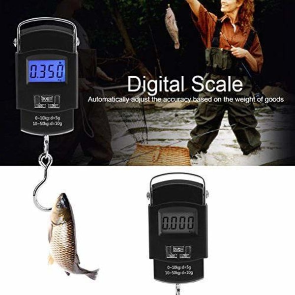 Digital hängande bagagevåg vikt 50kg LCD elektronisk mini