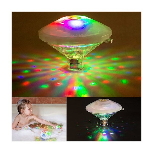 Vattentät flytande lampa LED Disco Multi Color Blinkande Bad Damm