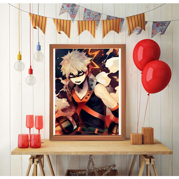 My Hero Academia Diamond Art 5D Diamantmålning DIY Målningssats 12 X 16 tum