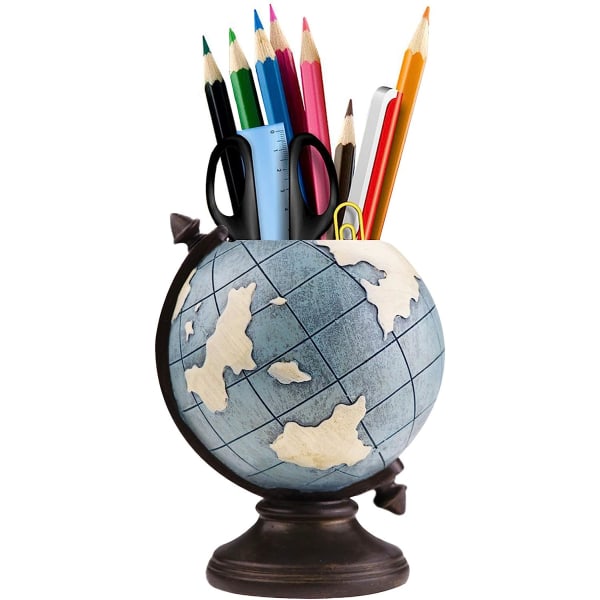Maapallon muotoinen kynäteline lasten työpöydälle Antiikkinen vintage kynä H