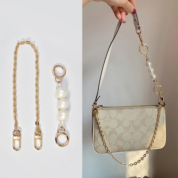 2 st Imitation Pearl Chain Strap Extender Pearl Bag Chain Str