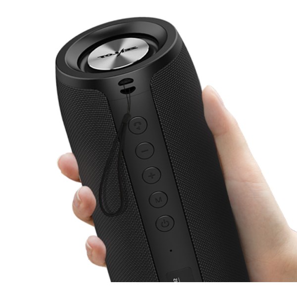 Bärbar Bluetooth-högtalare: Kraftfull stereo surround bashögtalare, vattentät