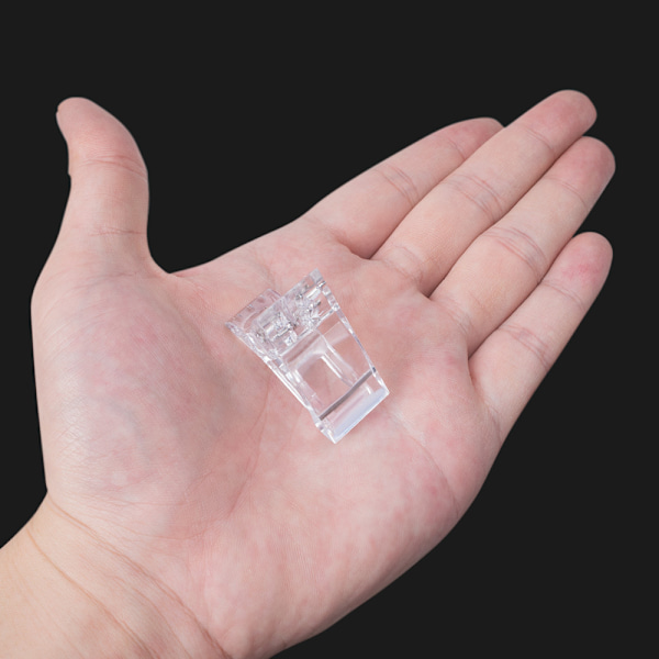 10 st multifunktionella plastklämmor kurva nagelförlängningsklämmor N