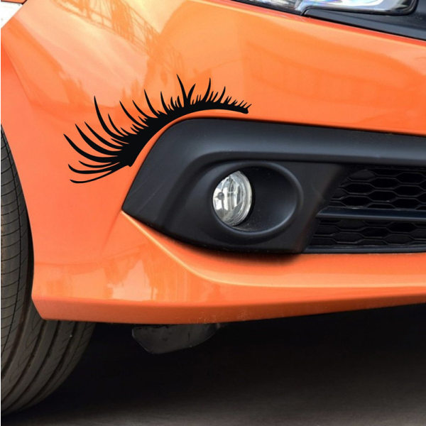 1 pair of car headlight eyebrow stickers sexy eyelashes car stick