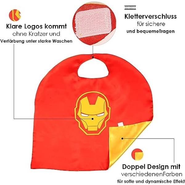 Superhjälte leksaker för pojkar i åldrarna 4-10 Superhjälte cape och mask set Sup