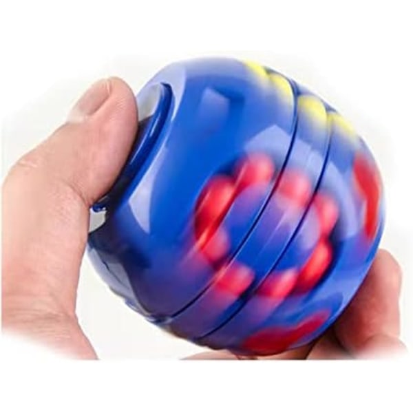 Magic Rainbow Puzzle Fidget Section Brain Game Ball - Stress relief (3 bitar, slumpmässiga färger)