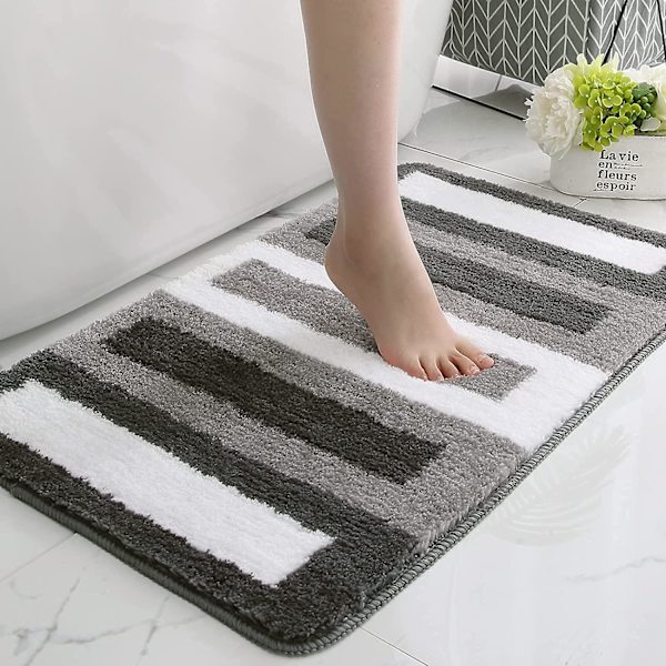 Halkskyddad badrumsmatta köksmatta fluffig mjuk mikrofiber, torkar snabbt