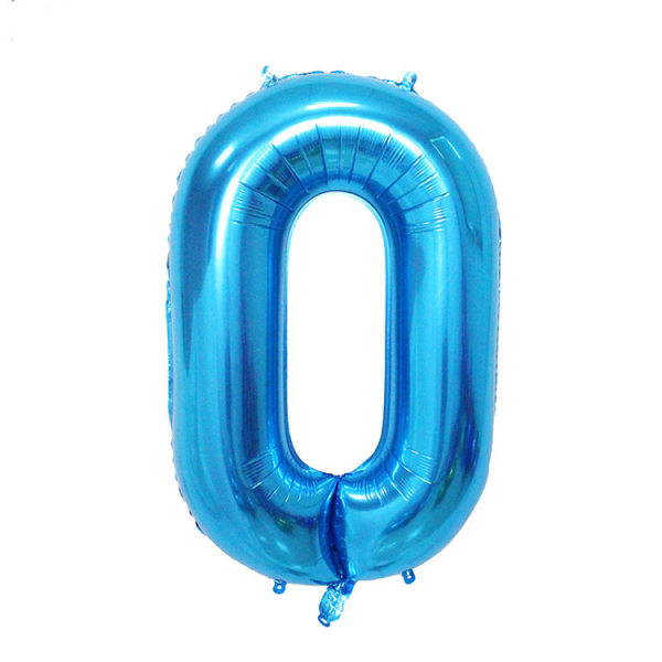 40 tum stora folieblå födelsedagsnummerballonger 50:e Happy Birthd