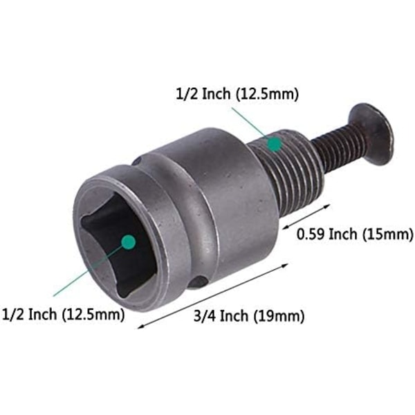 1,5-13 mm borrchuck med nyckel för pneumatisk slagnyckel