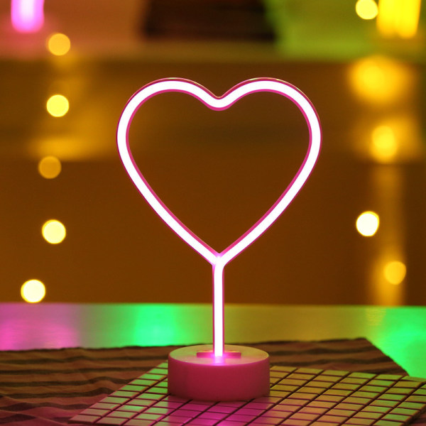 1 kpl Love Lights LED-neonvalokyltti valaisimella Yövalo LED-neonvalot Paristo- tai USB-käyttöinen Yövalo lapsille Joulu Syntymäpäivä Olohuone Makuuhuone Ystävänpäivä