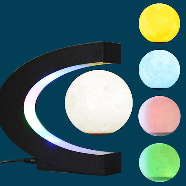 Typ-C LED-bas med magnetisk svävkula dekor nattlampa (