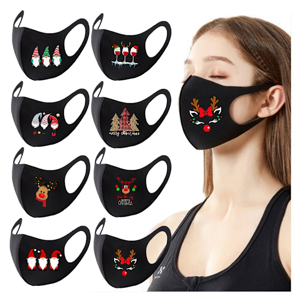 Ansiktsmask Unisex Barn Vuxen Halloween Jul Utomhus Vindtät Dimmig Haz
