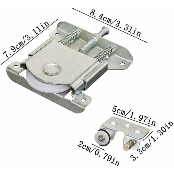 Skydedøre til skabe Nylon Skydedørshjul Rulle Caster Slid