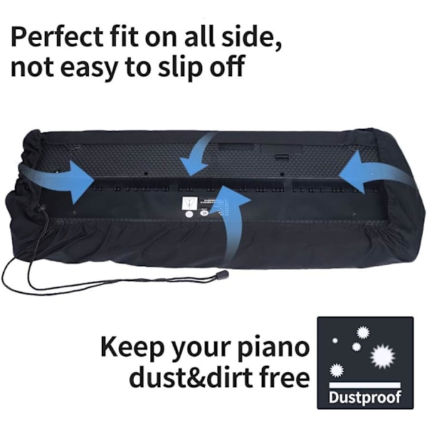 Dammskydd för elektroniskt piano, 88 tangenter, dammtätt