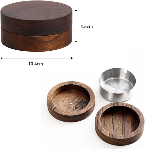 Original Design Lukket Askebeger, Bærbar Askebeger For Utendørs Med Lopp, Rustfritt