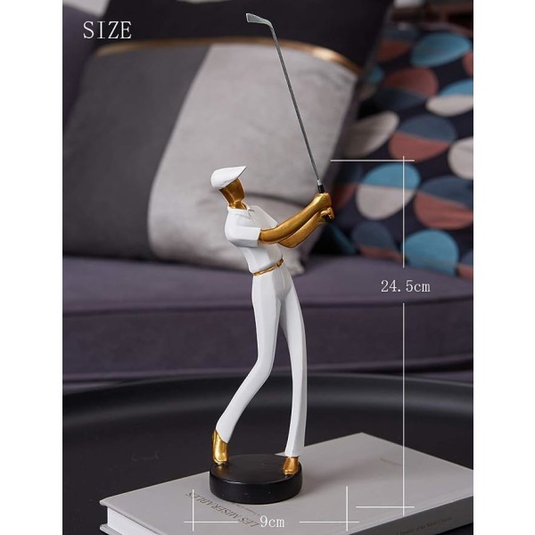 Art Golfer Figurine Patsas Sisustus Golf Veistos Hartsi Arts Gift W