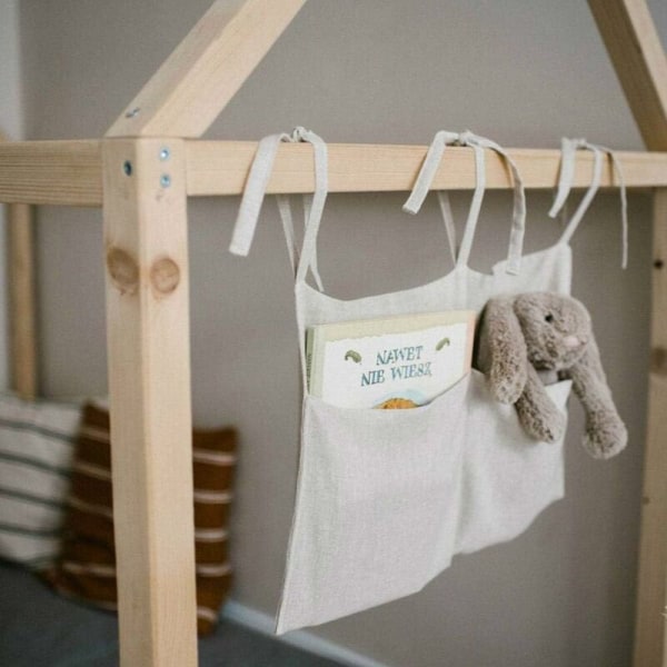 Baby Crib Organizers, Baby Crib hengende oppbevaringspose med 2 lommer