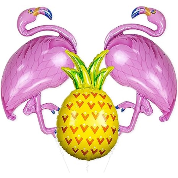 Kæmpe flamingo balloner med ananas balloner - Flamingo ballon til flamingo fest dekorationer