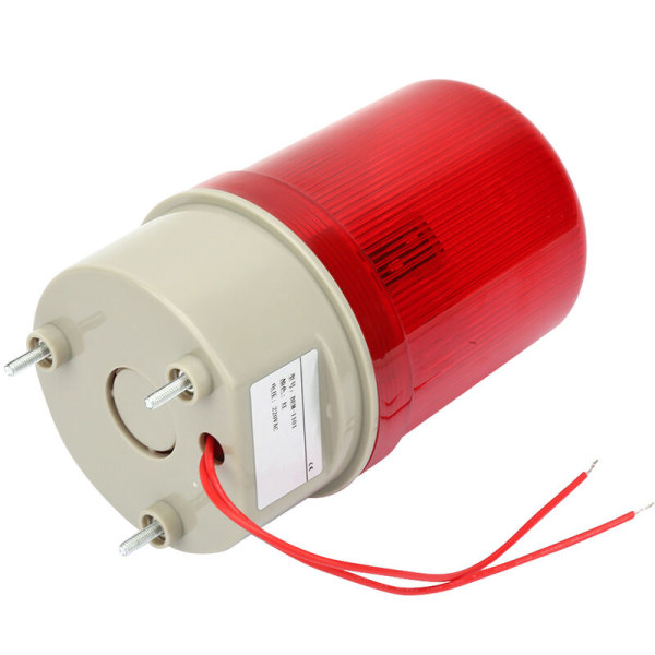 220VAC blinkande blinkande röd LED varningsljus diameter 97mm