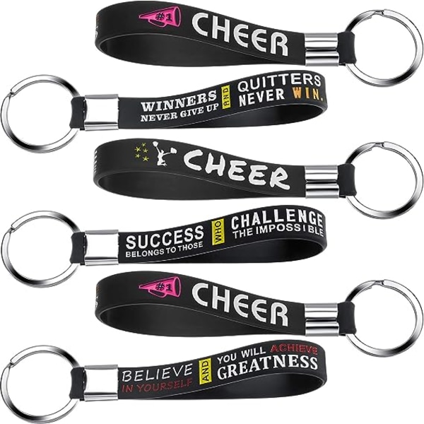 3 Pieces Cheer Keychain Cheer Gifts Cheerleading Keychain Motivat