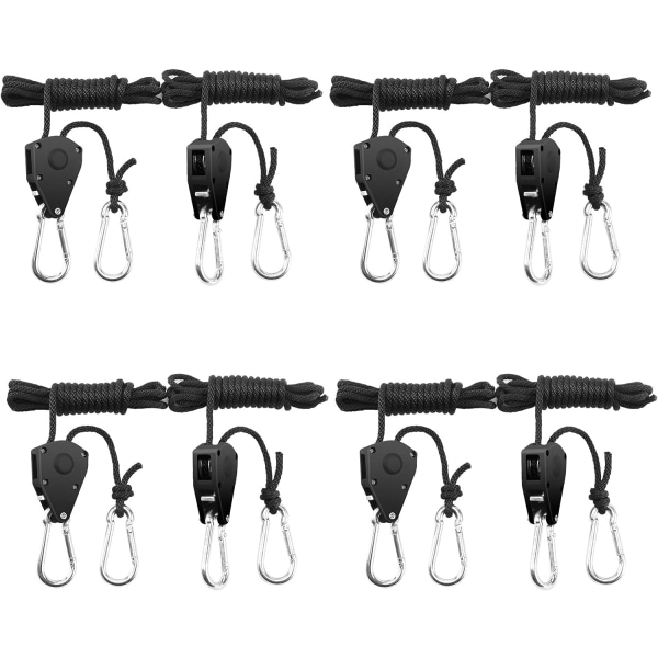 4 Pairs（8 Pieces） 1/8 Inch Adjustable Ratchet Hangers Adjustable