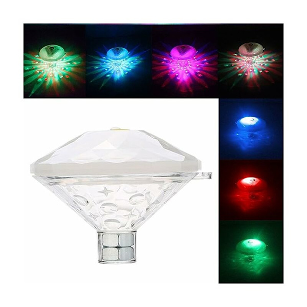 Vattentät flytande lampa LED Disco Multi Color Blinkande Bad Damm