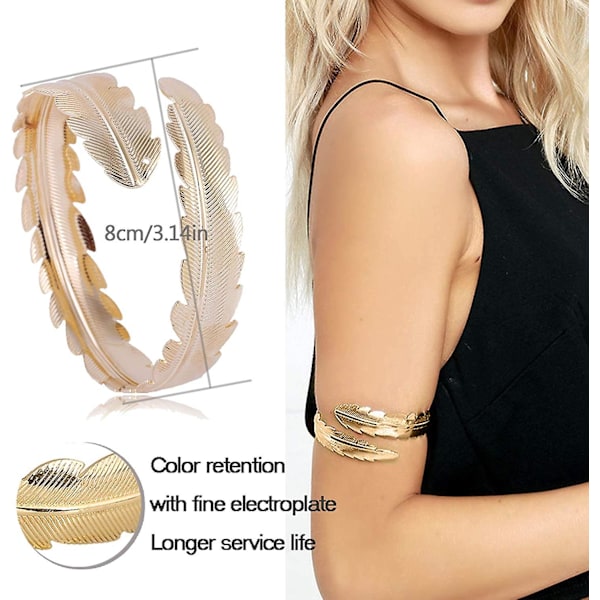 6-pack Armmanschetter för kvinnor Silver Guld Justerbar Armband Set