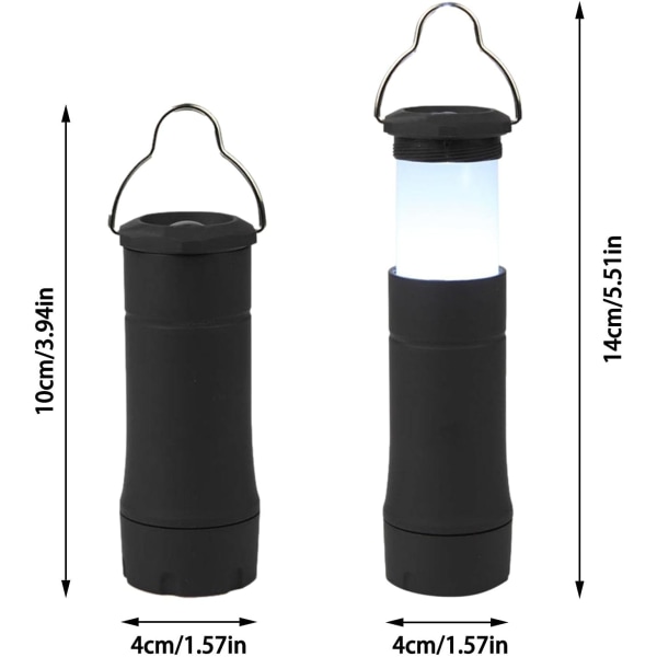 LED Portable Camping Lantern, Battery Powered Flashlights, Foldab