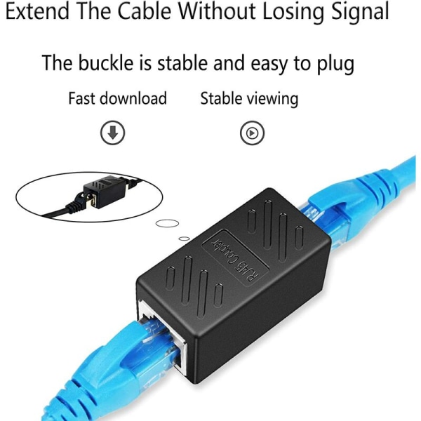 RJ45-Ethernet-liitin naaras-naaras GetRich Ethe -verkon jatkokaapeliin