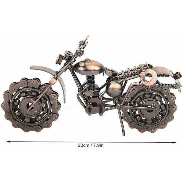Modell av motorcykel, vintage järnmodell för motorcykeldekorationer B