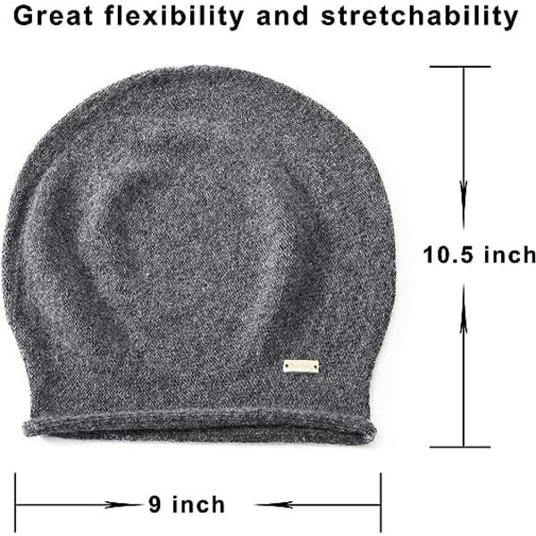 Cashmere Slouchy Knit Hat for Women Winter Soft Warm Ladies Wool