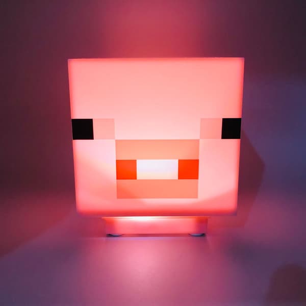 Ny Minecraft Creeper Model Natlampe Spil Atmosfære Lys