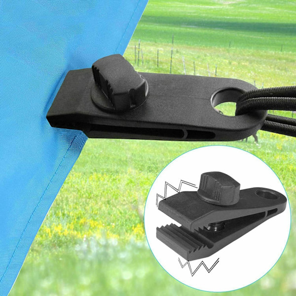 30 st svarta presenningklämmor tunga återanvändbara presenningklämmor tältklämma klämma pool elastisk presenning