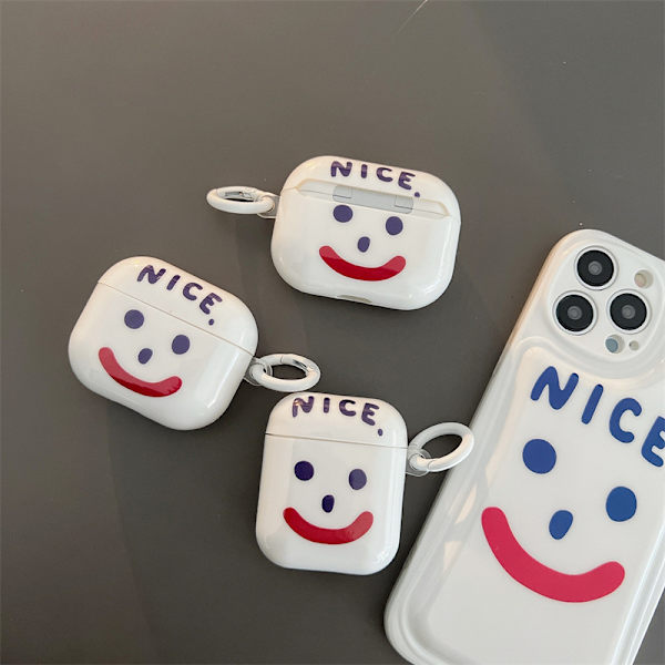 AirPods-fodral i silikon – NICE Simple Smiley Apple Airpod 3-fodral