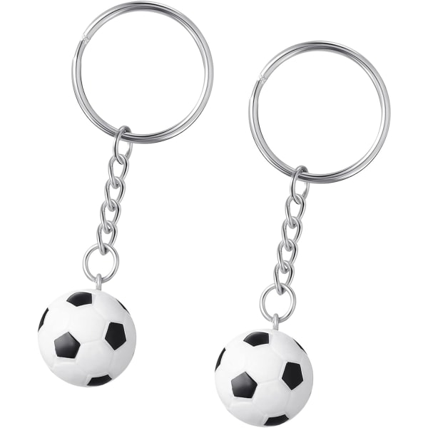 2 stycken minifotbollsnyckelringar Soccer Favor Key Rings Soccer St