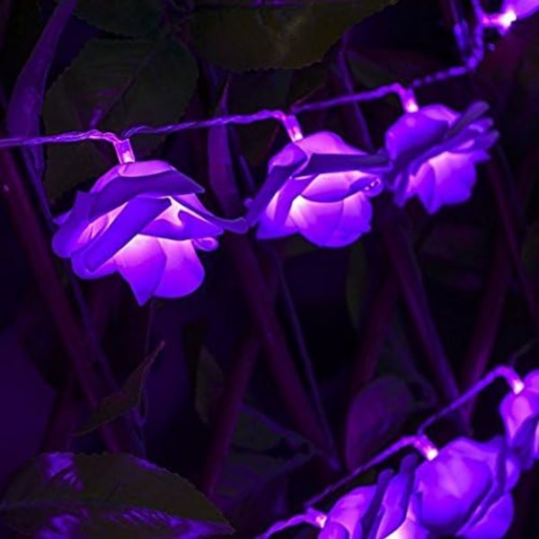 20 LED USB-drevne Premium String Flower Romantiske Rose Fairy Lys