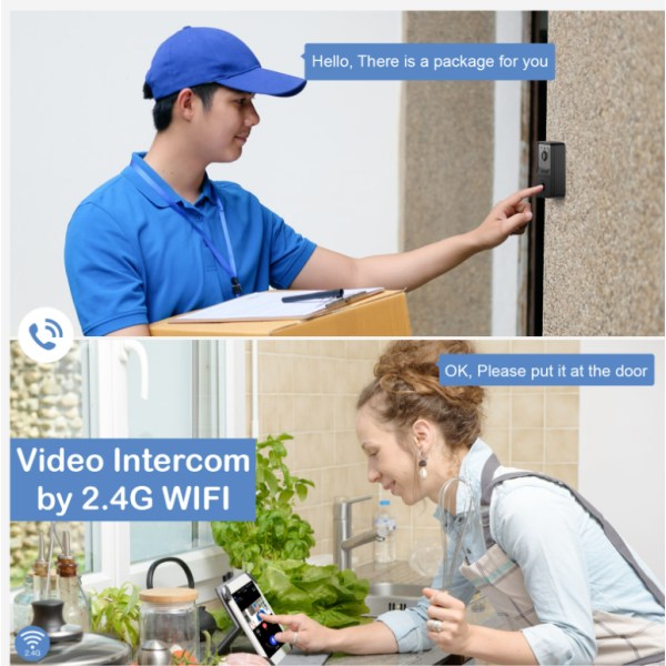 Wireless Video Doorbell with 1080P High Resolution Smart Visual S