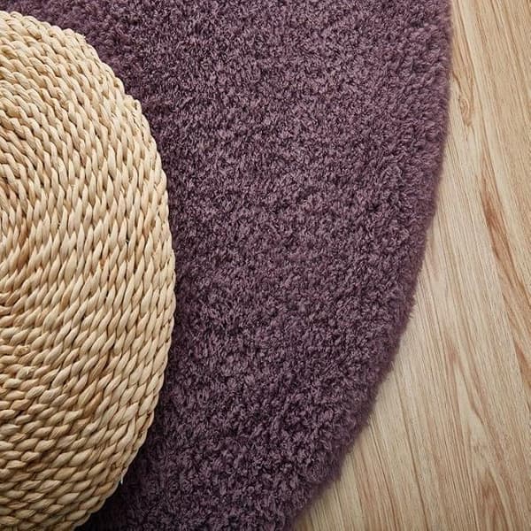 Moderne stuegulvteppe, rundt teppe, mykt, moderne fluffy, tykkere