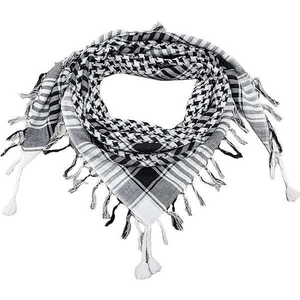 Shemagh-skjerf for menn og kvinner - Militær Shemagh Keffiyeh-skjerf i acetat Arafat T