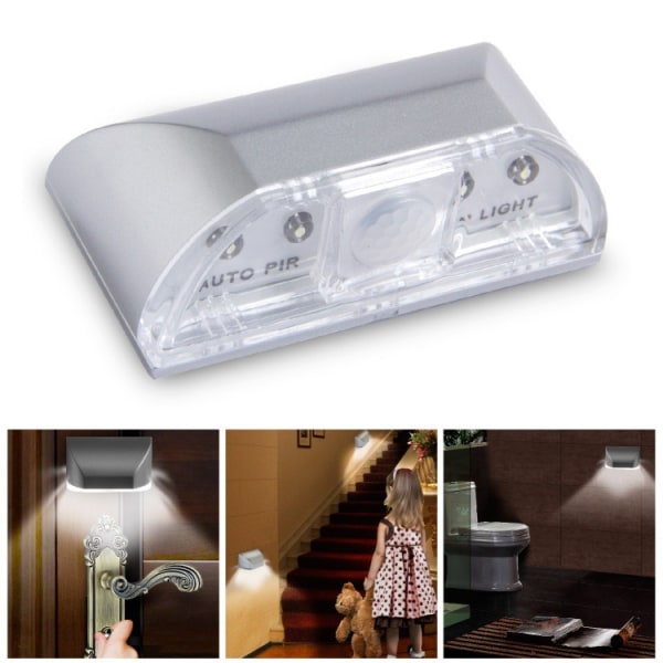 1 st LED Smart Dörrlås Sensor Ljuskontroll Infraröd Kroppssensor Ljus Toalettljus Skåp Presentljus
