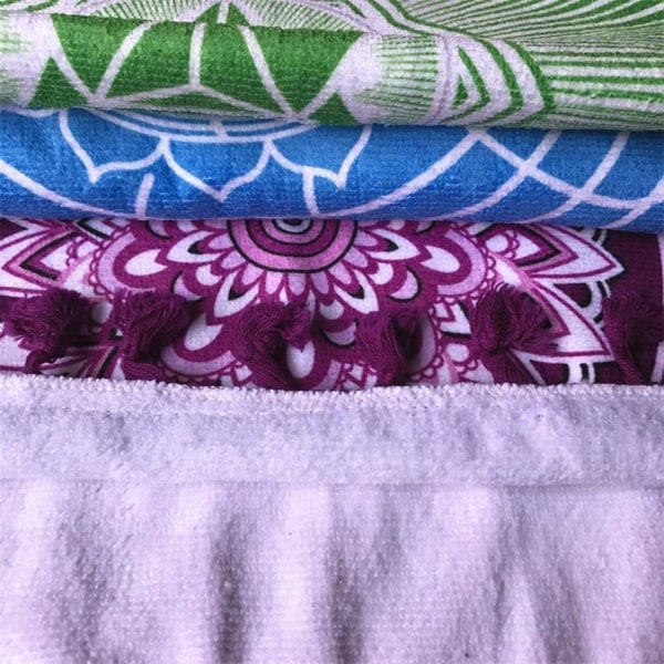 Bomullsmikrofibertyg Bohemisk Indien Mandala Strandfilt 7 C
