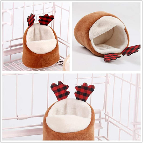 2PCS Hamster Mini Säng, Varm Liten Husdjur Djur Hus Sängkläder, Mysig