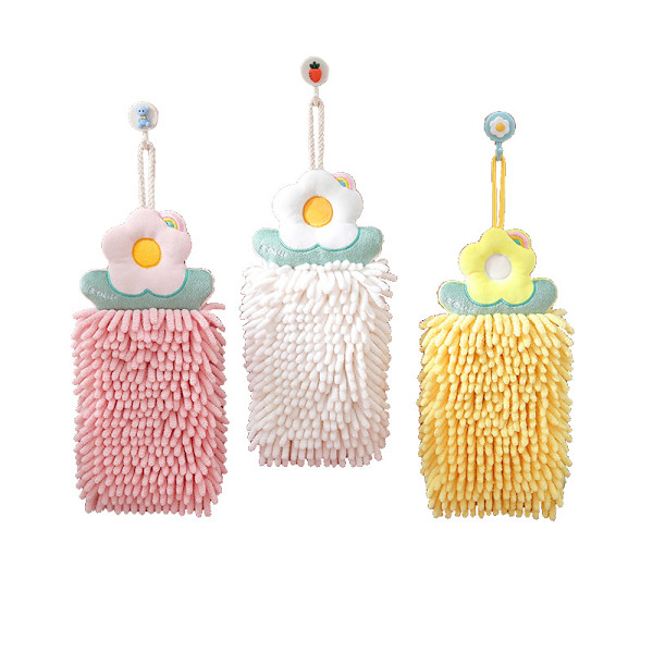 3 stycken hängande handdukar mjuka absorberande mikrofiber korall sammet Wi