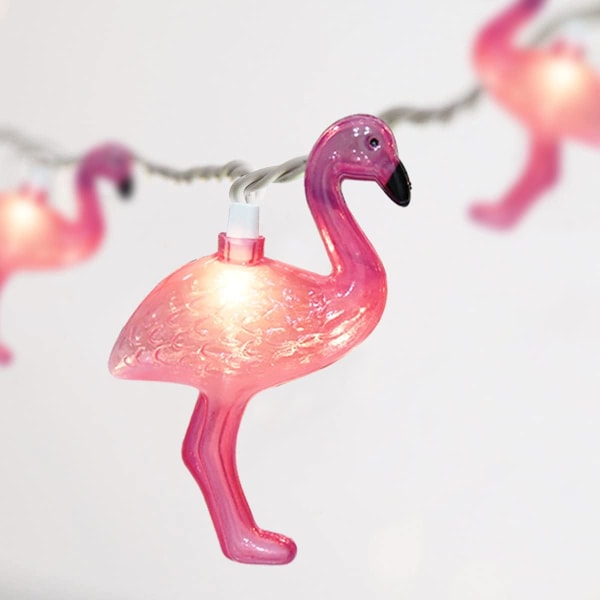 3m udendørs flamingo lyskæde med 20 mini glødepærer