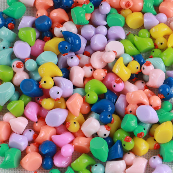 220 st små ankor 11 färger små anka figurer mini harts ankor plast sm