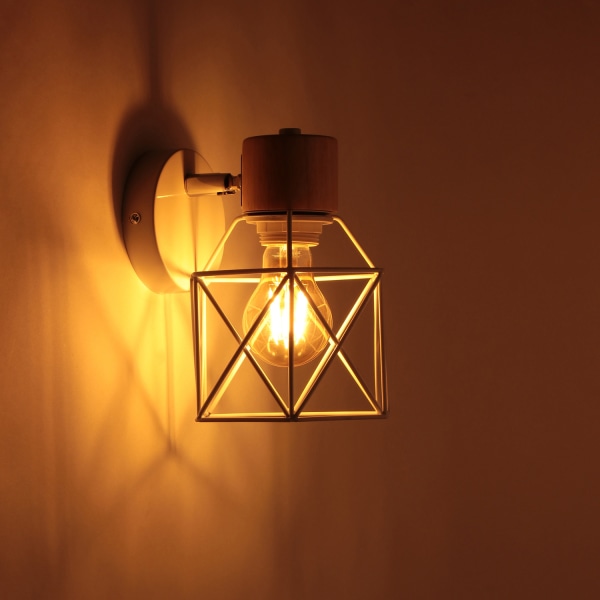Lightess indendørs væglampe, kreative vintage væglamper E27 sok