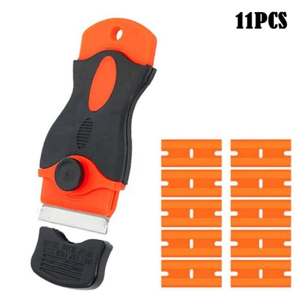 Razor Blade Scraper, Mini Razor Scraper og 10 stk. Plastblader