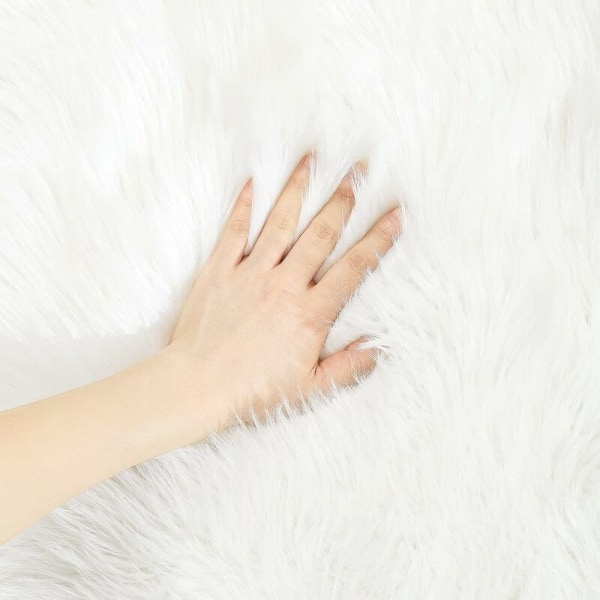 Premium Faux Sheepskin Fluffy Rug For Bedroom, Super Soft Faux Fu