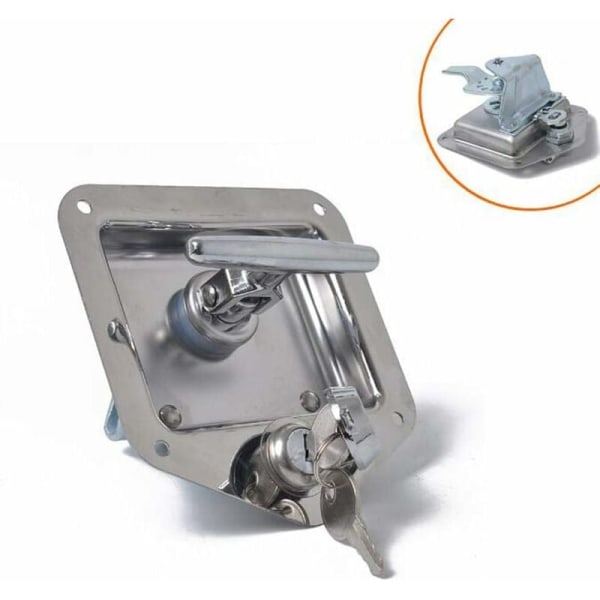 T Shape Stainless Steel Trailer RV Travel Lock Anti-theft Tool Bo